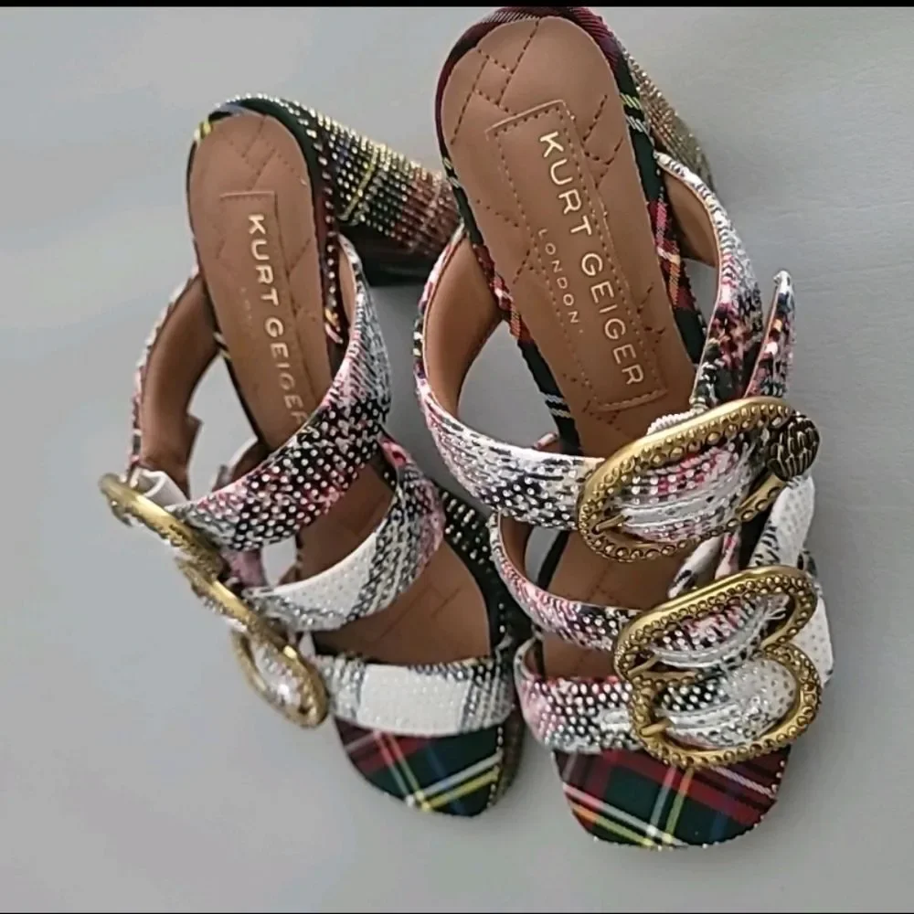 Kurt Geiger Mayfair Platform Mule Heel Sandals Size 38